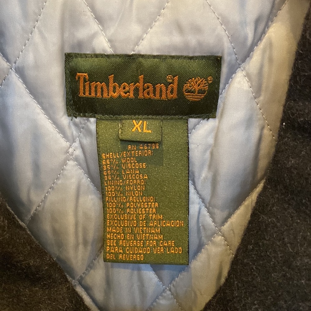 SOLD Timberland Charcoal Wool Blend Peacoat Jacket - Picture 3 of 6